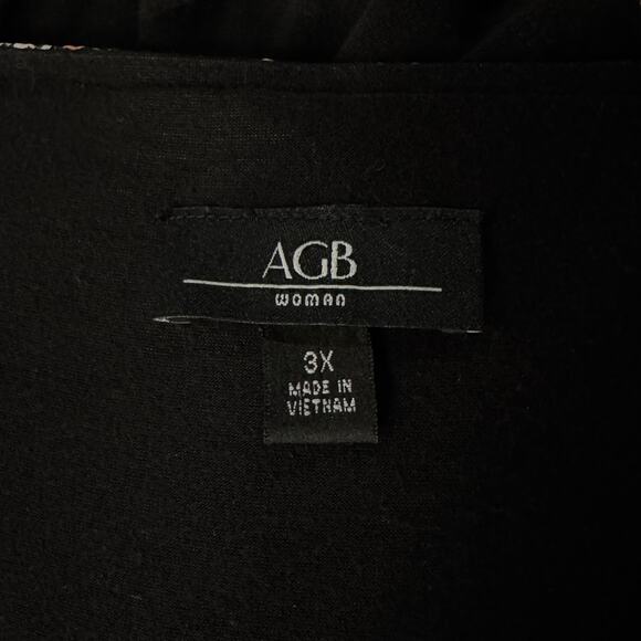 AGB 3X-Large Top Floral Flyaway Overlay Stretch Sleeveless Scoop Neck Pink Multi - Picture 8 of 10